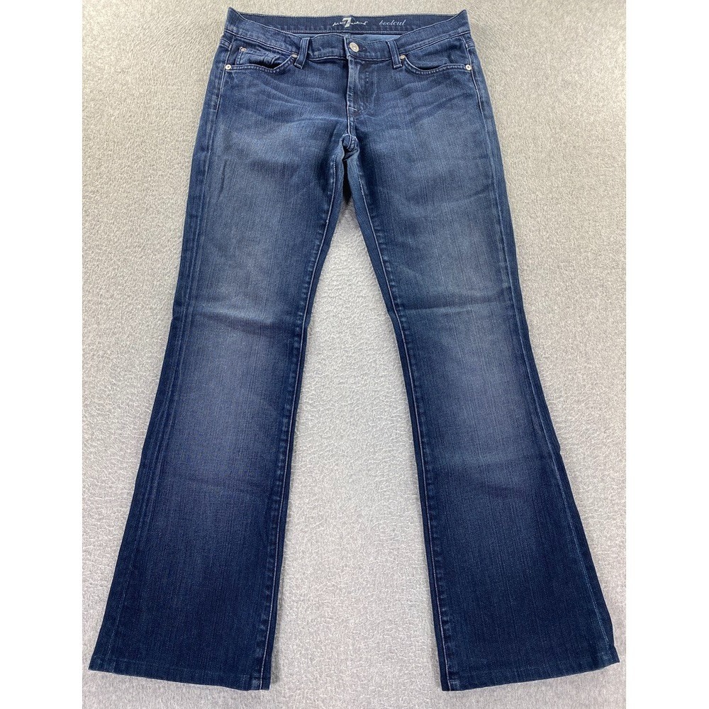 7 For All Mankind Bootcut Jeans Womens Size 29 Dark Blue Stretch City Fits 31x31